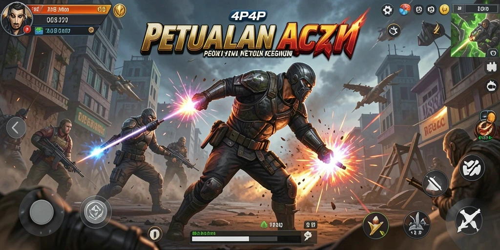 Tampilan gameplay menegangkan di 4P4P dengan aksi mendebarkan.