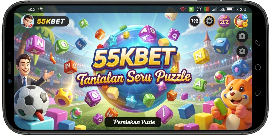 Tampilan seru gameplay 55KBET dengan berbagai macam teka-teki.