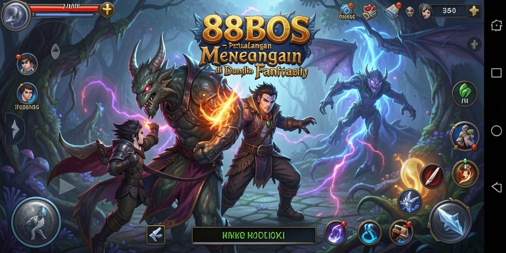 Screenshot utama 88BOS menampilkan aksi seru dalam dunia petualangan fantastis.
