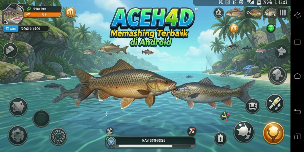 Screenshot gameplay ACEH4D menampilkan aksi memancing yang seru.