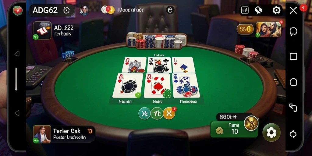 Tampilan menarik dari gameplay Poker di ADG62.