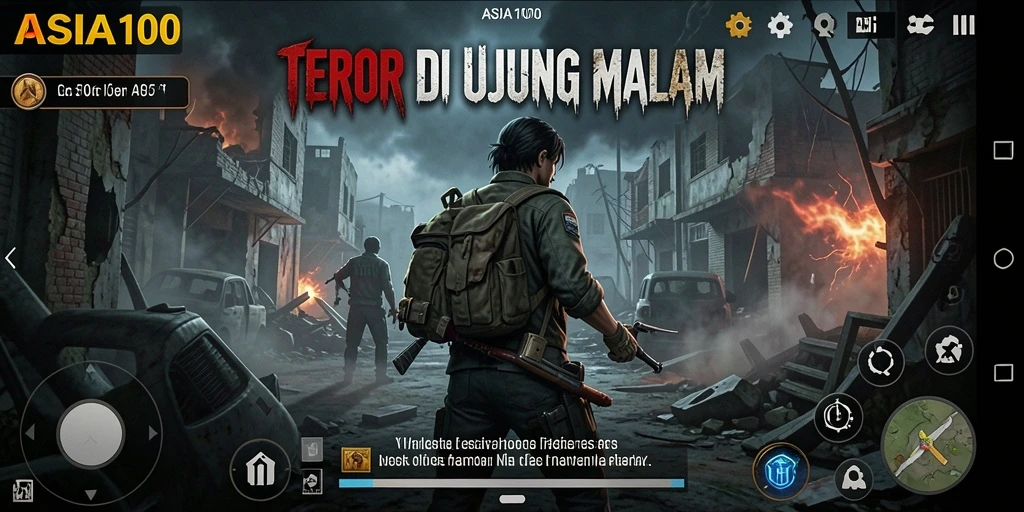 Gameplay ASIA100 yang menegangkan dengan suasana horror yang kental.