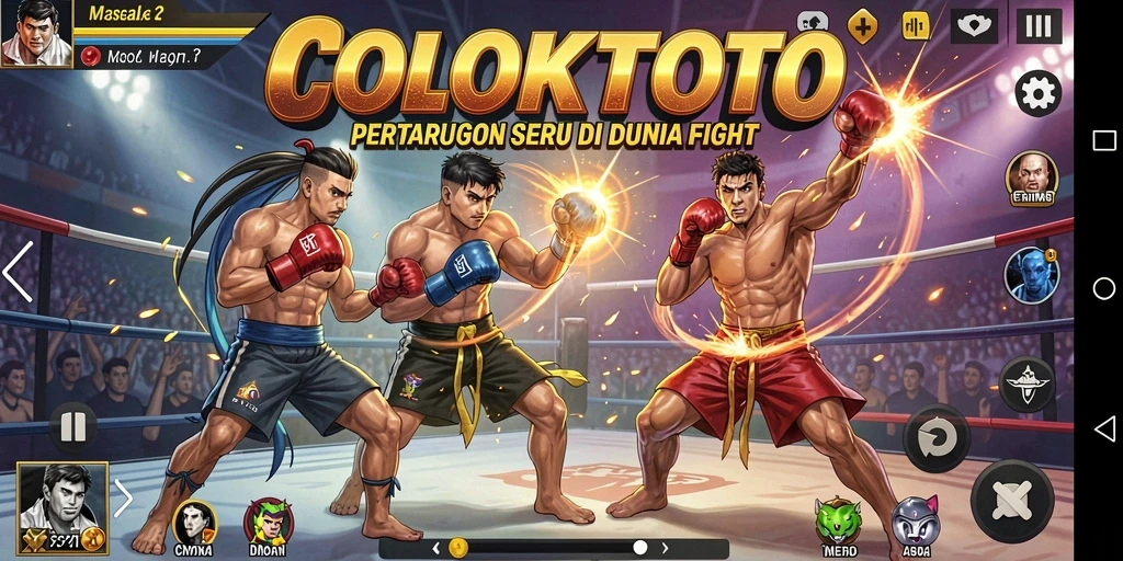 Tangkapan layar menampilkan aksi pertarungan seru dalam COLOKTOTO.