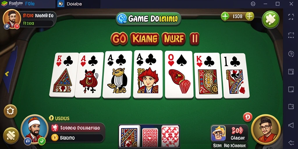 Screenshot utama F08 menampilkan gameplay domino yang menegangkan dan seru.