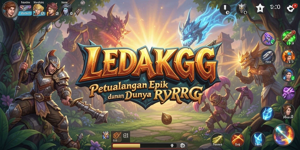 Screenshot gameplay LEDAKGG menunjukkan aksi pertempuran yang mendebarkan.