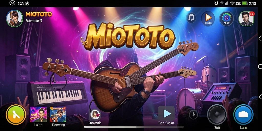 Tampilan gameplay MIOTOTO yang menarik dan penuh ritme.