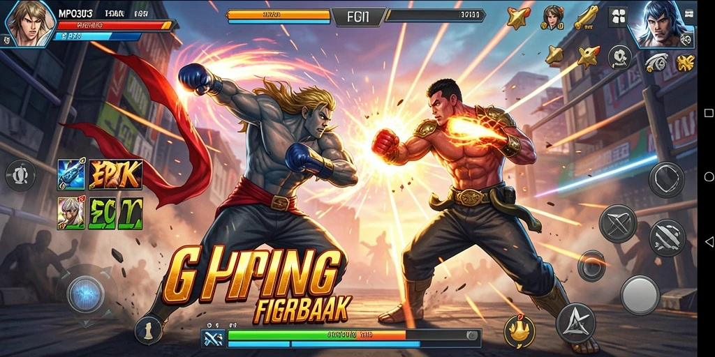 Tampilan pertarungan seru dalam game Fighting MPO303.