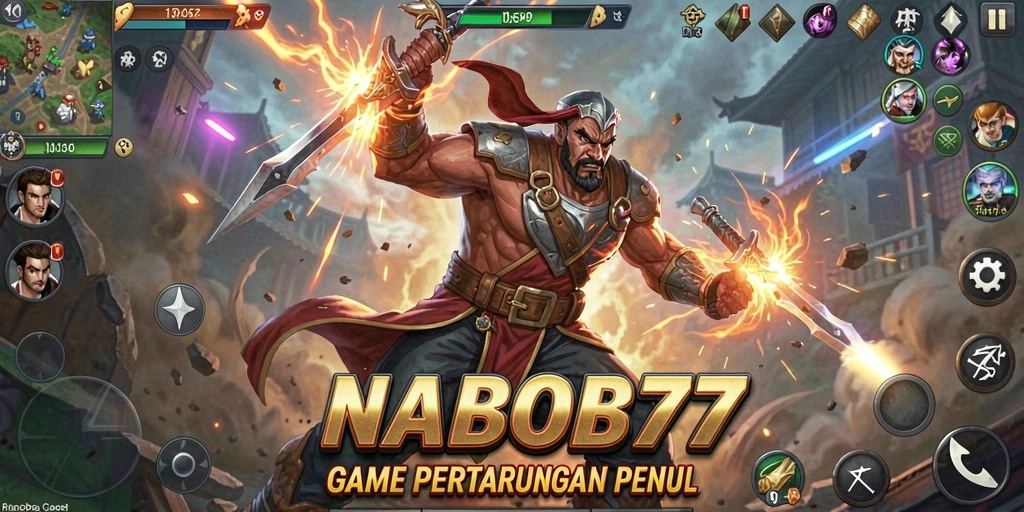 Tampilan gameplay NABOB77 yang penuh aksi dan pertarungan seru.