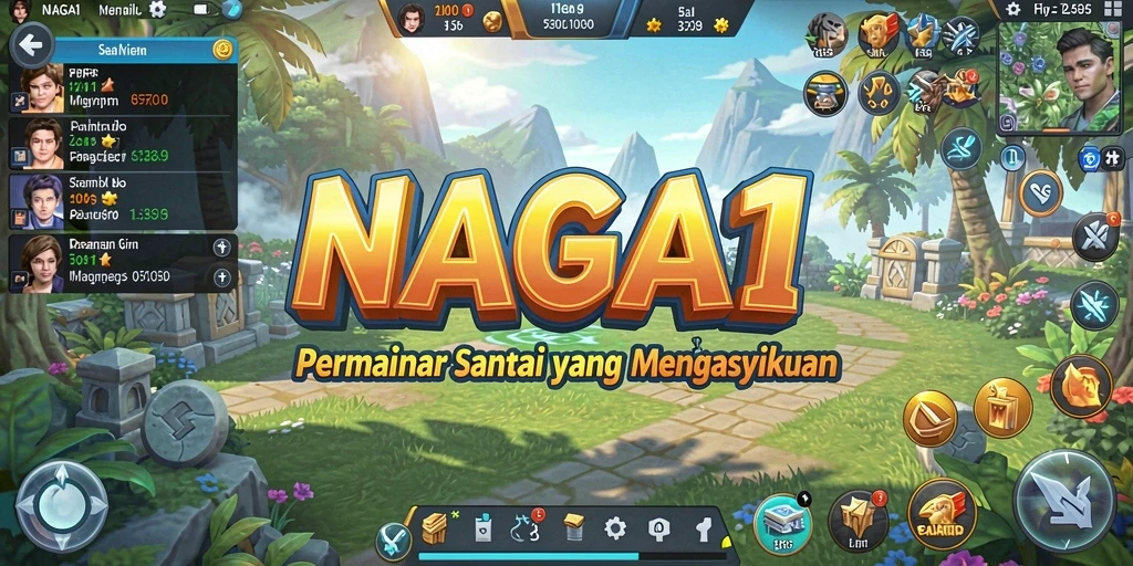 Screenshot NAGA11 menampilkan gameplay yang menyenangkan dan penuh warna.
