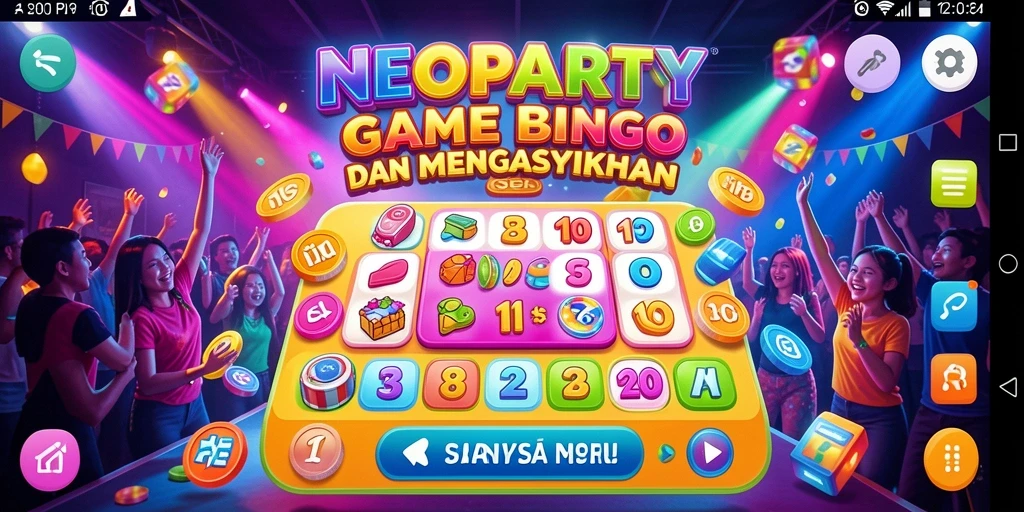Tampilan gameplay NEOPARTY dengan suasana Bingo yang seru.