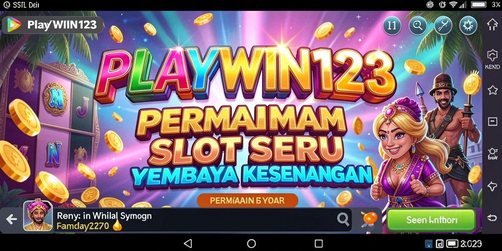 Tampilan gameplay seru dari permainan slot PLAYWIN123.
