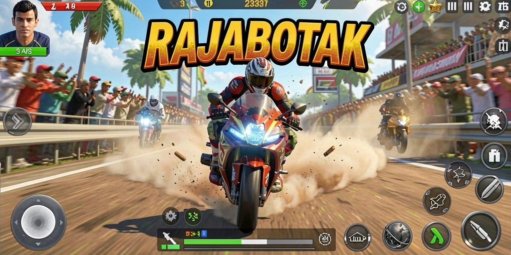 Gameplay seru dengan grafis balapan motor yang memukau.