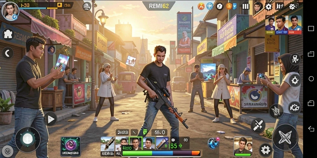 Screenshot gameplay REMI62 menampilkan dunia simulasi yang menarik.