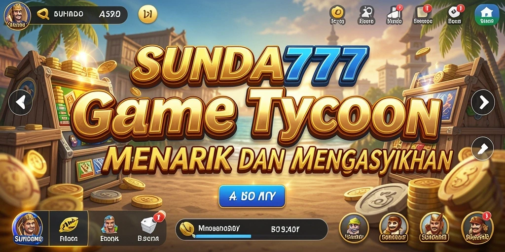 Tampilan gameplay SUNDA777 yang menampilkan strategi manajemen bisnis.