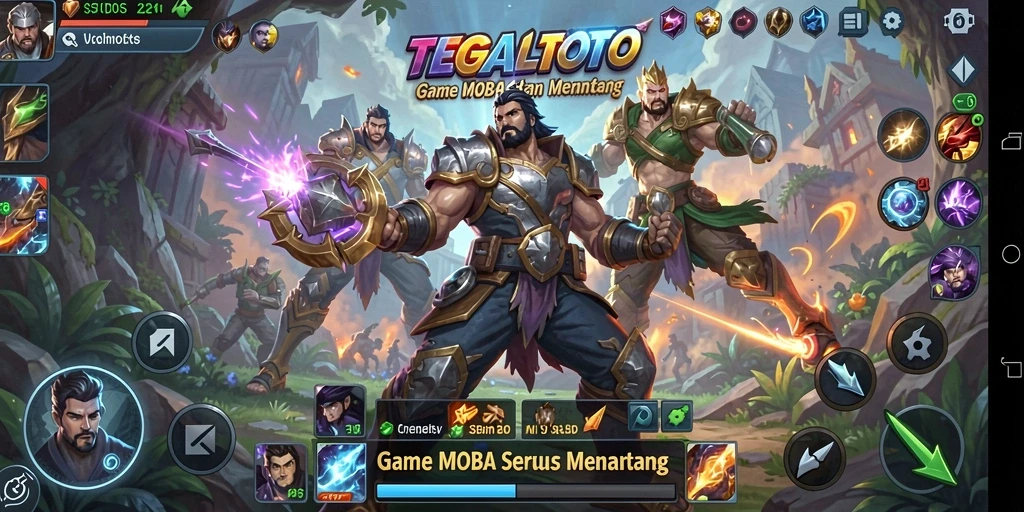 Screenshot gameplay TEGALTOTO yang menampilkan aksi seru di arena MOBA.