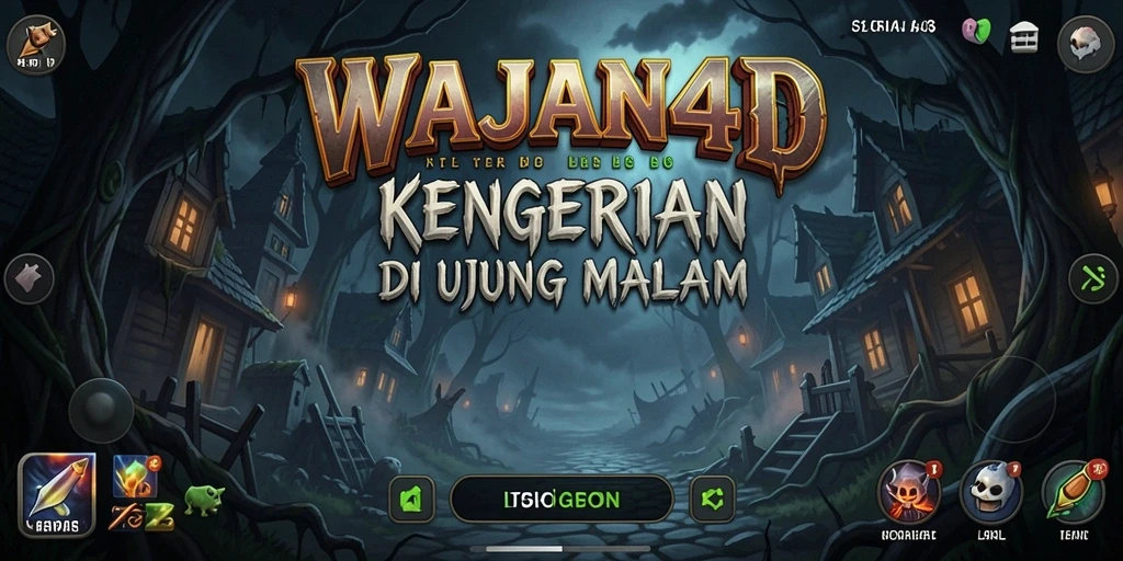 Screenshot gameplay <strong>WAJAN4D</strong> menampilkan suasana yang gelap dan mencekam.